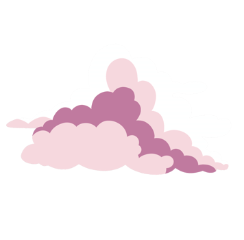 Cloud illustration pink and white png