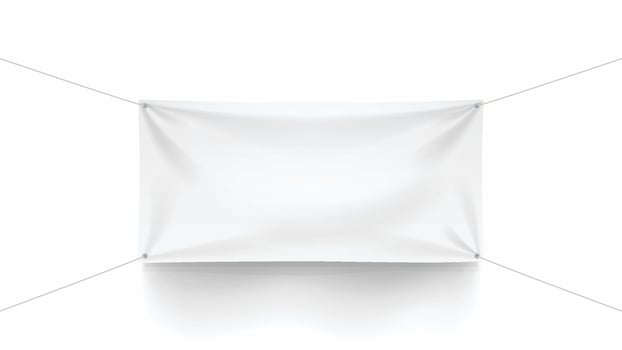 a textile sheets hanging on four ropes vector