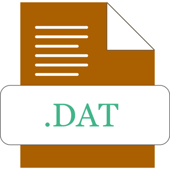 Dat File Extension Icon Fill With Minimal Colors png