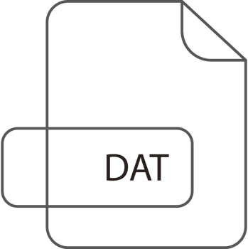 Dat File Extension Icon Raw Thicker Outline png