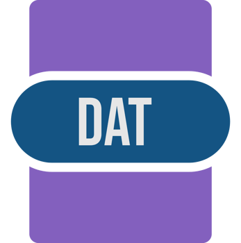 Dat File Extension Icon Rounded And Color Fill png
