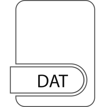 Dat File Format Icon Black Outline And Light Color Text png