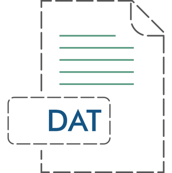Dat File Format Icon Rounded Dashed Outline png
