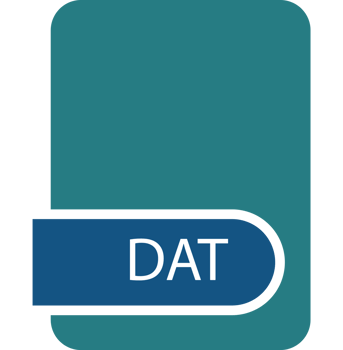 Dat File Format Icon With Contour png