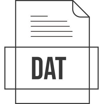 Dat File Icon Crisp Thick Outline Sharp Corners png