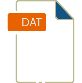 Dat File Format Minimal Icon Outline png