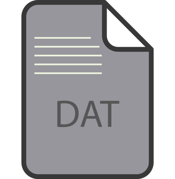 Dat File Icon Fill And Outline Rounded Corners png