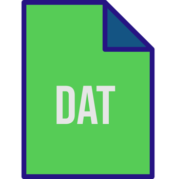 Dat File Icon Fill Crisp Corner png