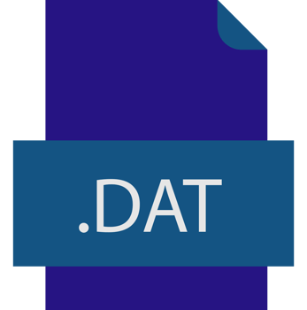 Dat File Icon Fill Crisp Corners With Doted Lines png