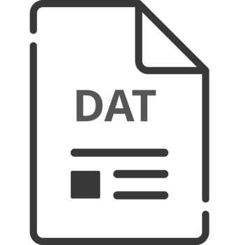 Dat File Icon Minimal Outline With Symbols png