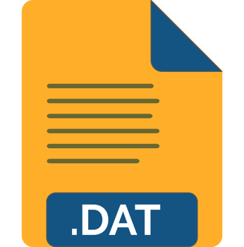 Dat File Icon Minimal Fill png