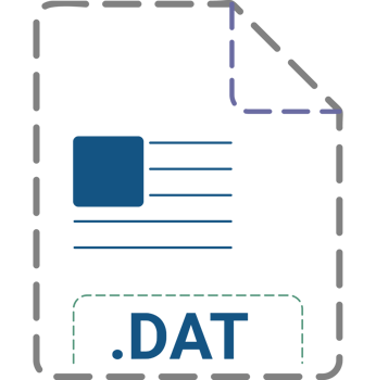 Dat File Icon Minsk Dashed Rounded Outline png