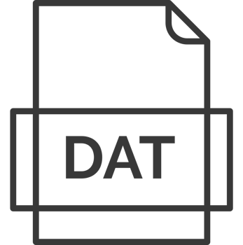 Dat File Icon Thick Outline Rounded Corners png