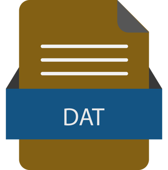 Dat File Icon With Color And Rounded Corners And Folded Doc png