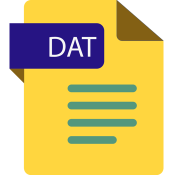 Dat File Icon With Folded Style Document png