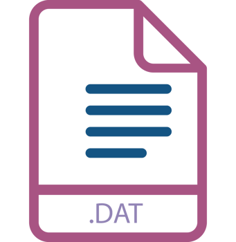 Dat File Minimal Icon With Symbol png
