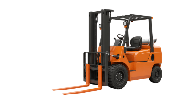 Orange Forklift on Transparent Background png
