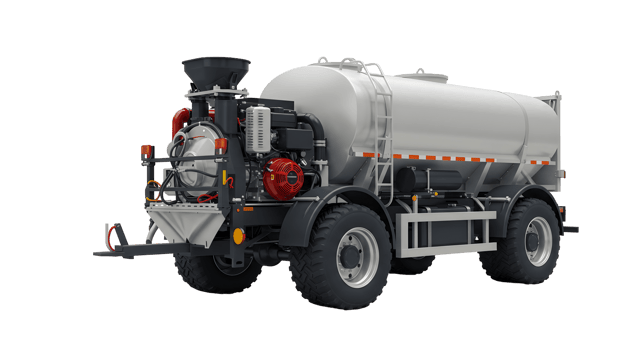 Large Grey Industrial Tanker Truck on Transparent Background png