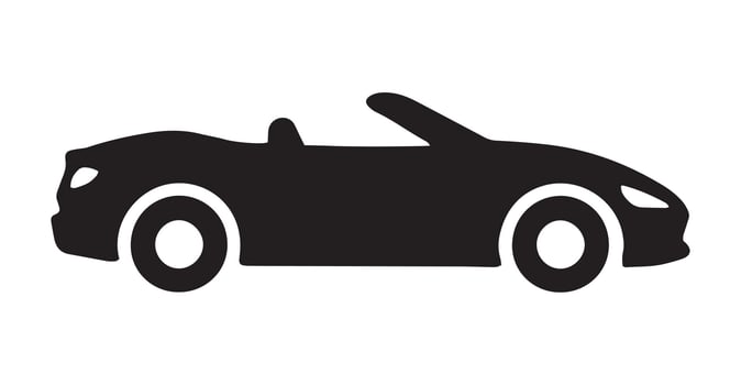 a black car icon on a white background vector