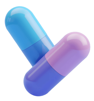 Colorful capsule pills with shiny surface isolated on transparency background png
