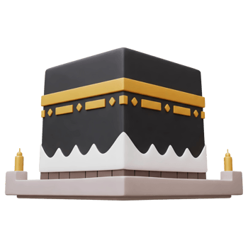 3D Cartoon Rendering of the Kaaba in Mecca png