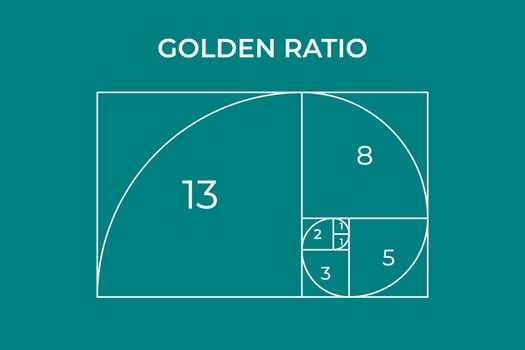 The Golden Ratio and Fibonacci Sequence vector