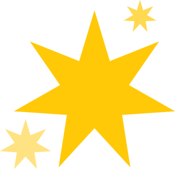 yellow blinking star with sparks as icon png