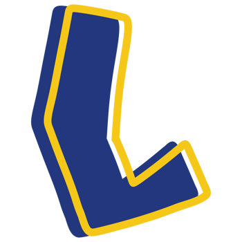 the letter l in blue and yellow png