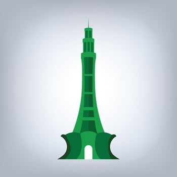 Minar-e-Pakistan landmark of Lahore vector