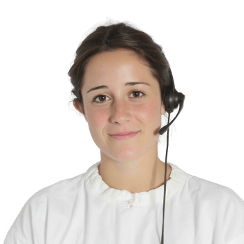 A friendly customer service representative wearing a headset, ready to assist. Isolated on a white background. png