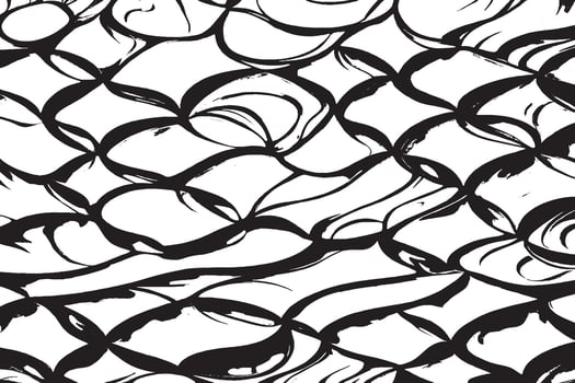 Explore this bold abstract pattern made of flowing black ink brush strokes. Ideal for wallpapers, textiles, posters, digital art, and background designs with an expressive, modern aesthetic. vector