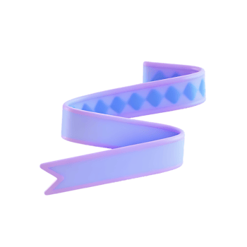 Pastel ribbon with diamond pattern for festive decor on transparent background png