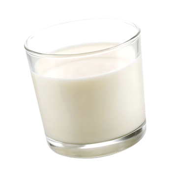 Glass of Fresh Milk Isolated on transparent Background png