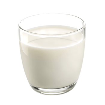 Fresh Milk in Glass on transparent Background for Healthy Beverage Concept png