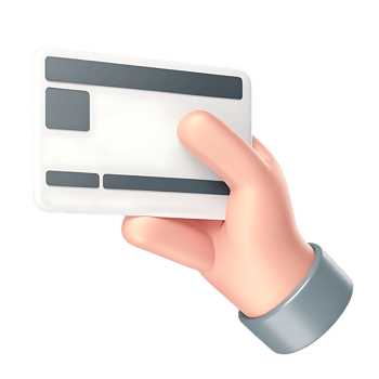 Cartoon Hand Holding Credit Card for Digital Payment on transparent Background png