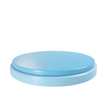 Minimalist Blue Round Podium for Product Display on transparent Background png