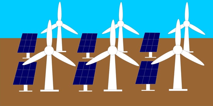 alternative energy background with turbine vector
