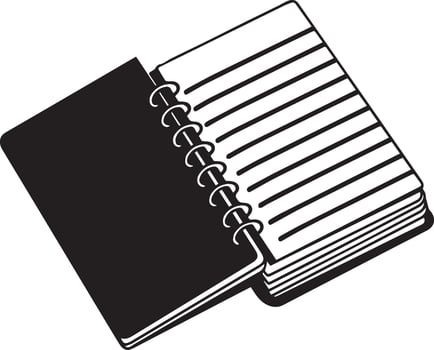 Open Spiral Notebook Stationery Illustration vector