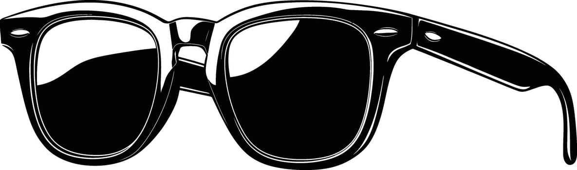 Classic sunglasses silhouette illustration vector