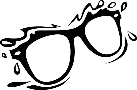 Stylish sunglasses silhouette design vector
