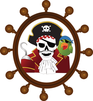the skull pirate and the parrots png