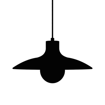A black silhouette of a hanging light fixture cutouts png