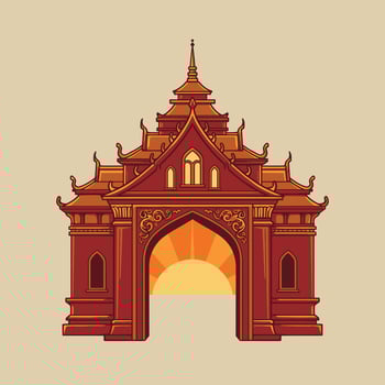 Temple logo design vector