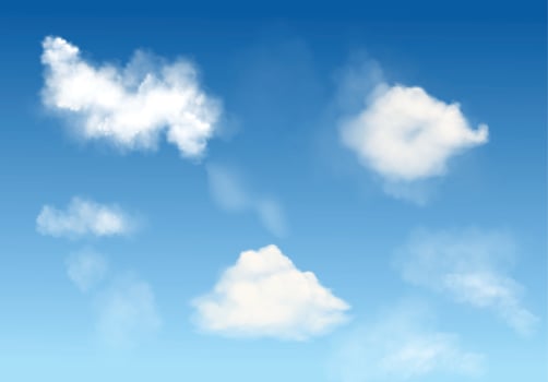 Beauty white cloudy on blue sk vector