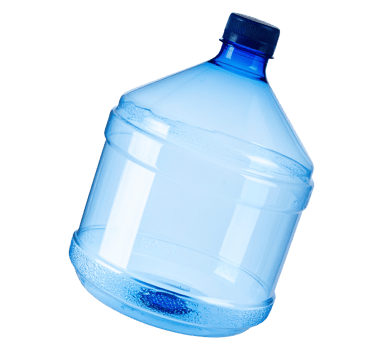Isolated blue plastic water bottle on a transparent background png