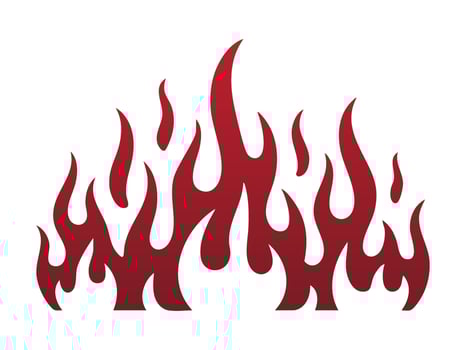 Fire flame effect. Flame symbols. Realistic hot danger vintage fire flame effect. Trending fire flame illustration vector