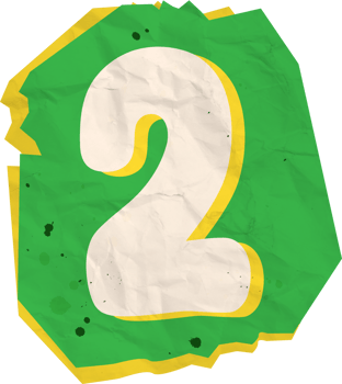 Number 2, Ransom Paper Texture Cutout Alphabet png