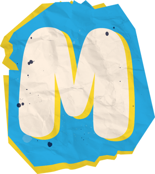 Letter m, Ransom Paper Texture Cutout Alphabet png