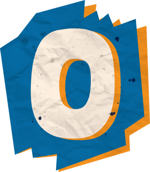 Letter o, Ransom Paper Texture Cutout Alphabet png