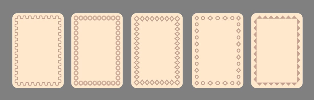 Vintage frames set isolated on gray background. Ornamental label frames. Fashionable ornate frames for wedding invitations, greeting cards, prints. vector